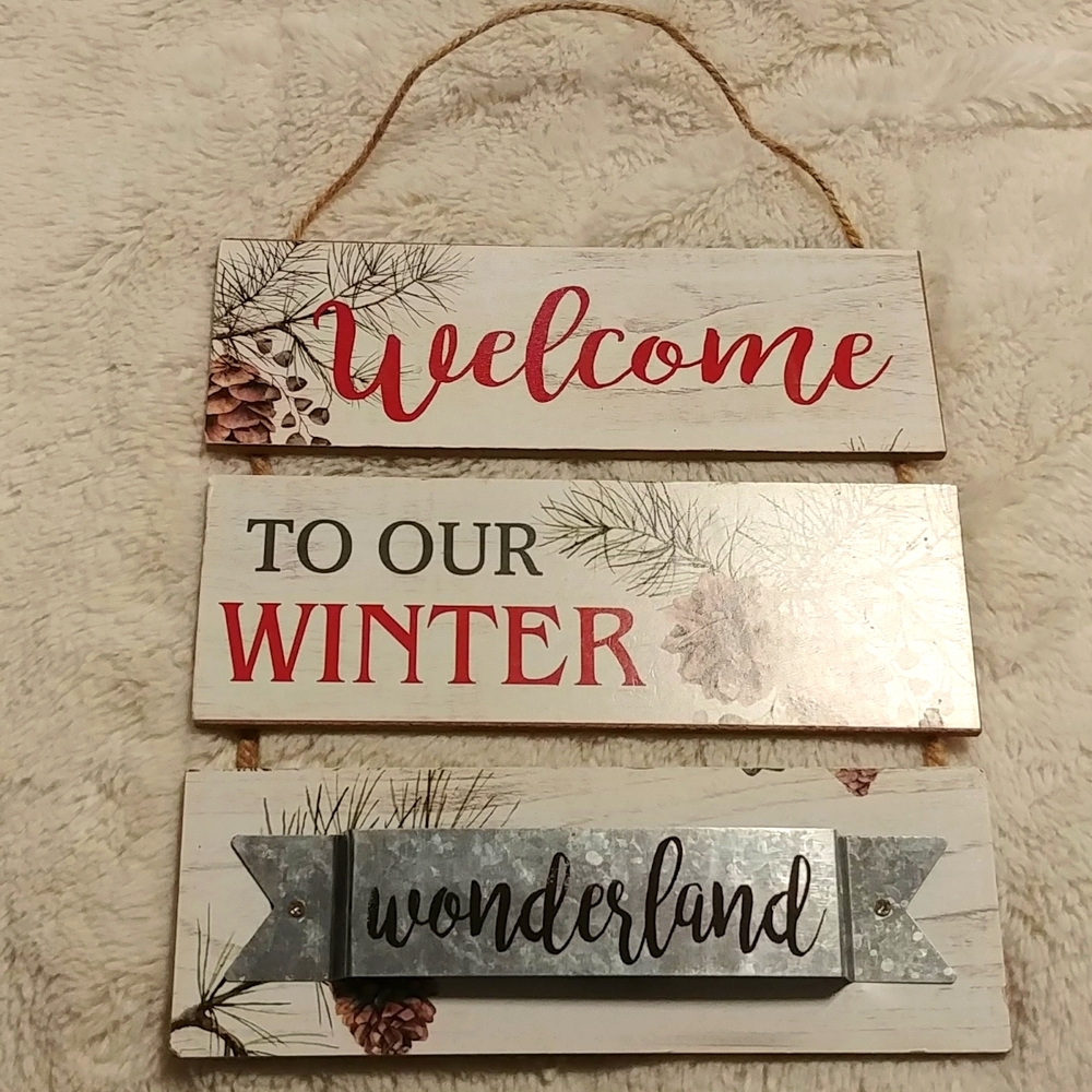 🎉2/$16 Welcome to our Winter Wonderland Sign